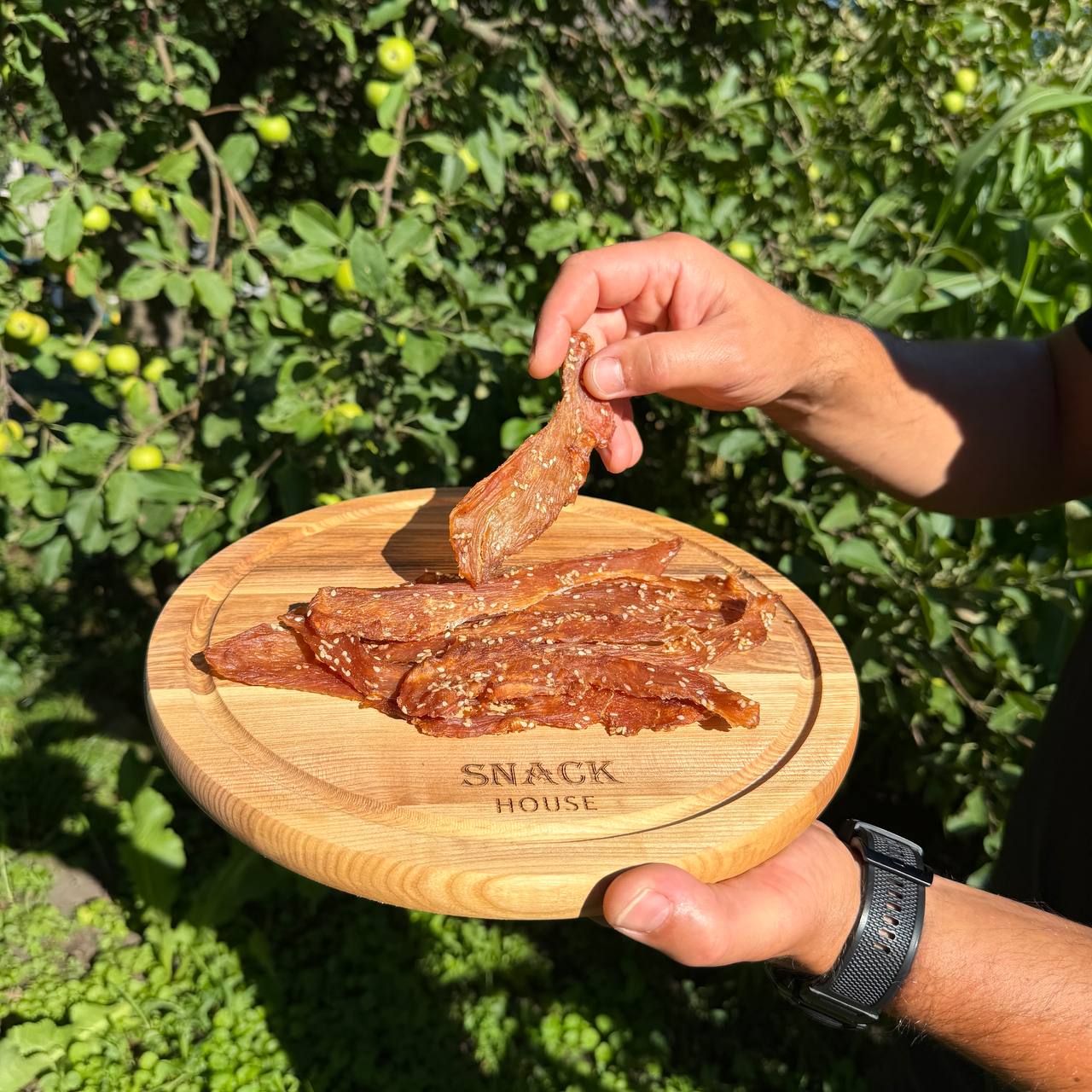 Курячі джерки з часником